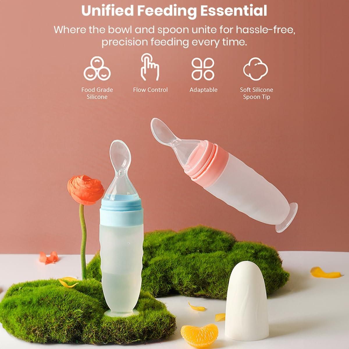 Premium Baby Food Squeeze Feeder Spoon, Soft Silicone, BPA-Free
