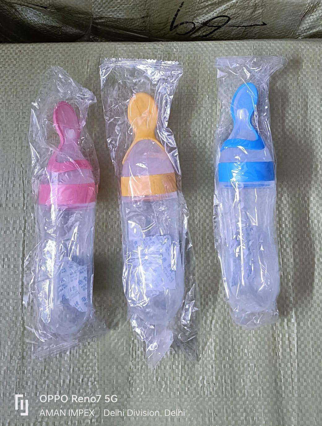 Premium Baby Food Squeeze Feeder Spoon, Soft Silicone, BPA-Free