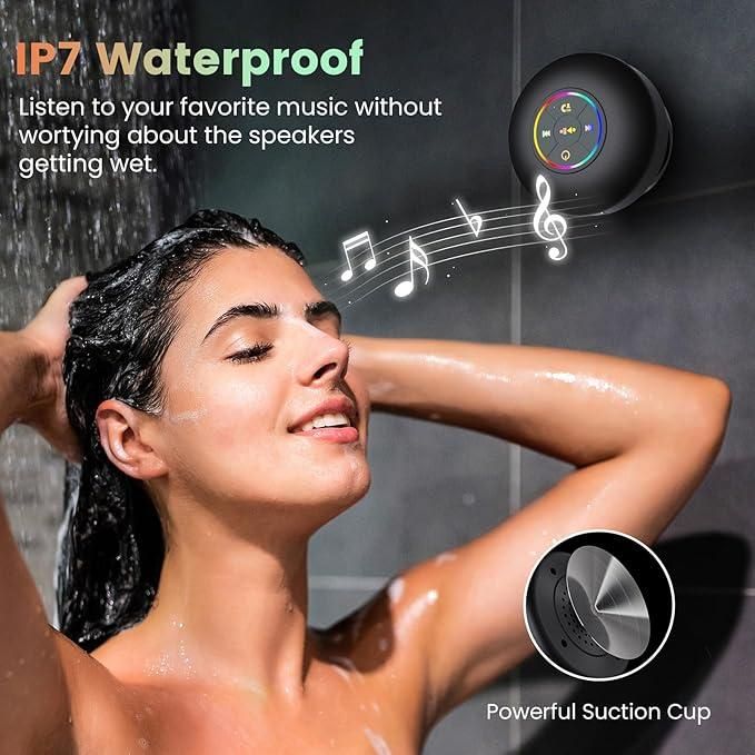 Waterproof Bluetooth Speaker with Suction Cup – Portable & Loud