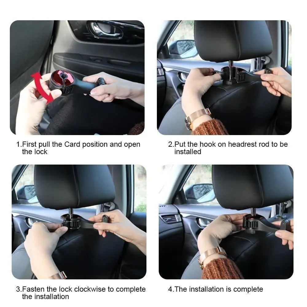 Car Seat Hooks with Phone Holder – Pack of 2 | GearNexa GearNexa