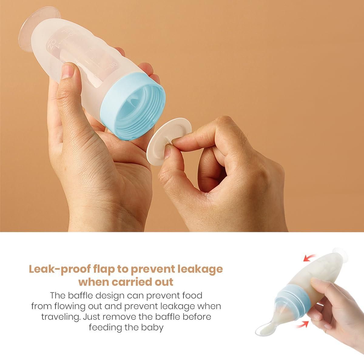 Premium Baby Food Squeeze Feeder Spoon, Soft Silicone, BPA-Free