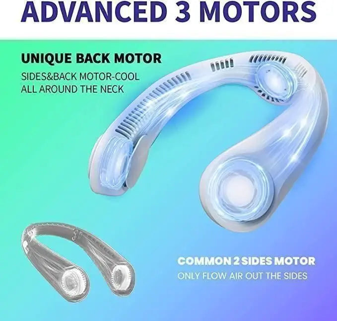 Stay Cool Anywhere with the Portable Bladeless Neck Fan – Rechargeable & Hands-Free! GearNexa