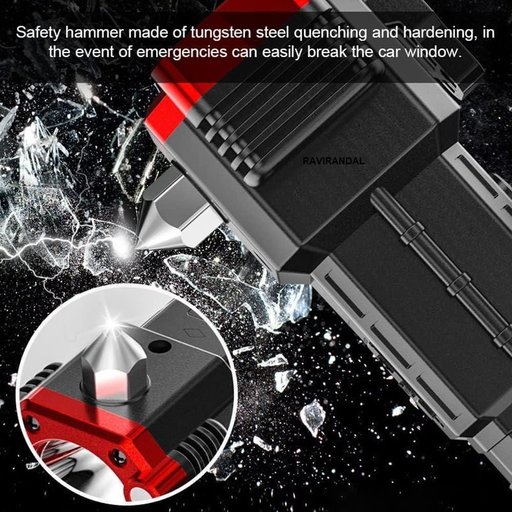 Portable Rechargeable LED Flashlight – Torch with Power Bank & Safety Tools