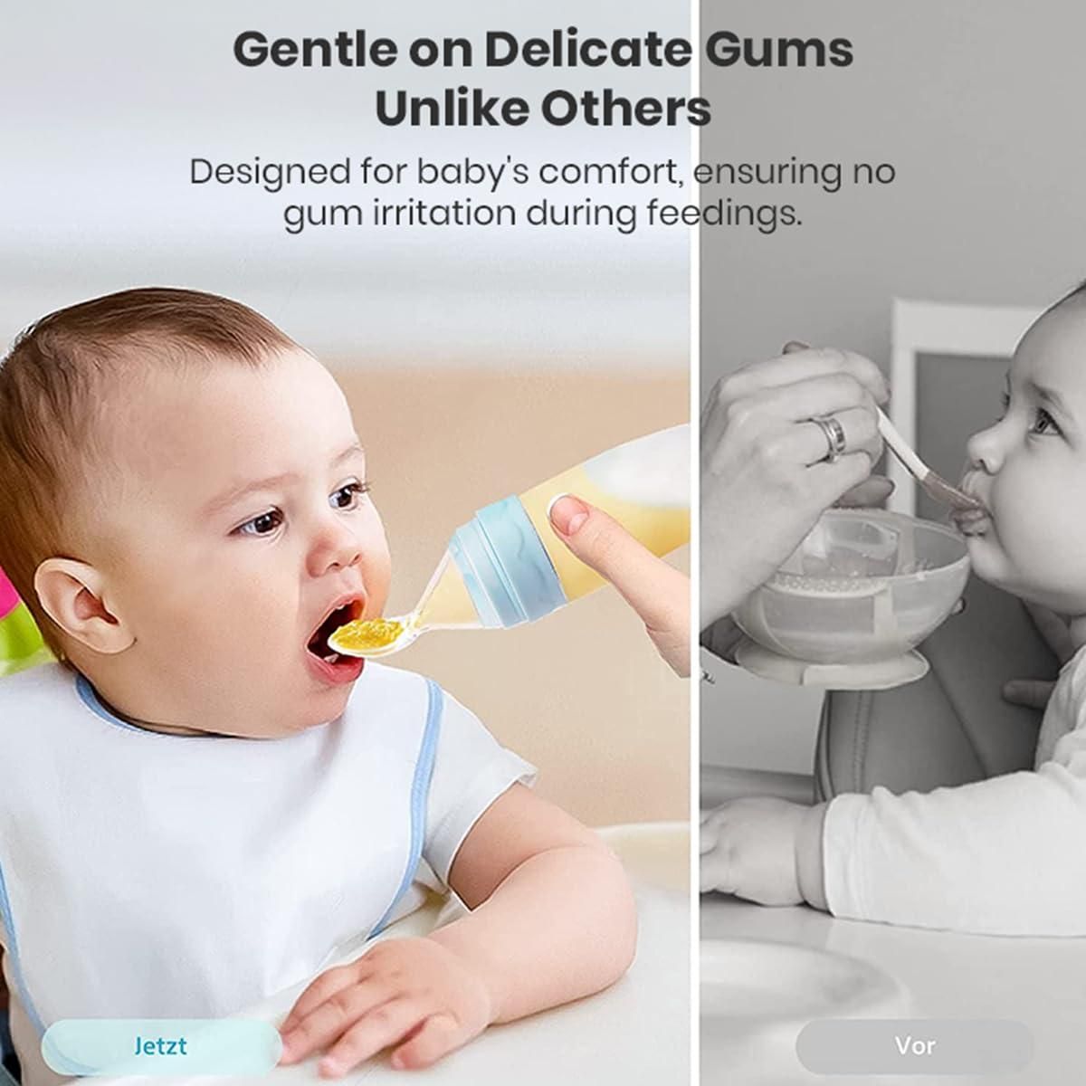 Premium Baby Food Squeeze Feeder Spoon, Soft Silicone, BPA-Free