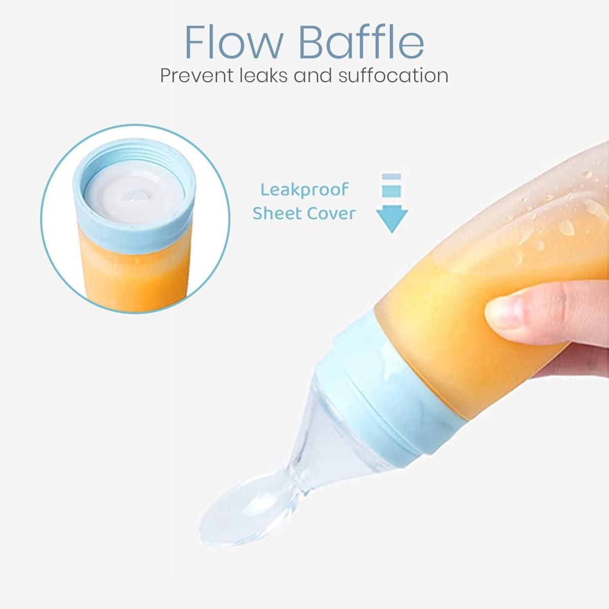 Premium Baby Food Squeeze Feeder Spoon, Soft Silicone, BPA-Free