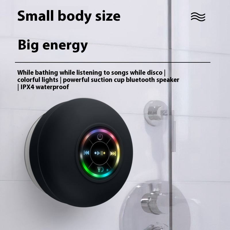 Waterproof Bluetooth Speaker with Suction Cup – Portable & Loud