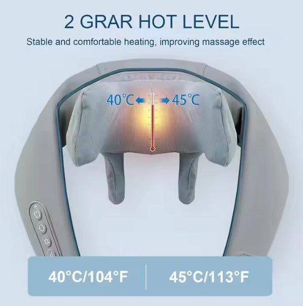 Rechargeable Neck & Shoulder Massager – Heat, Vibration & Deep Tissue