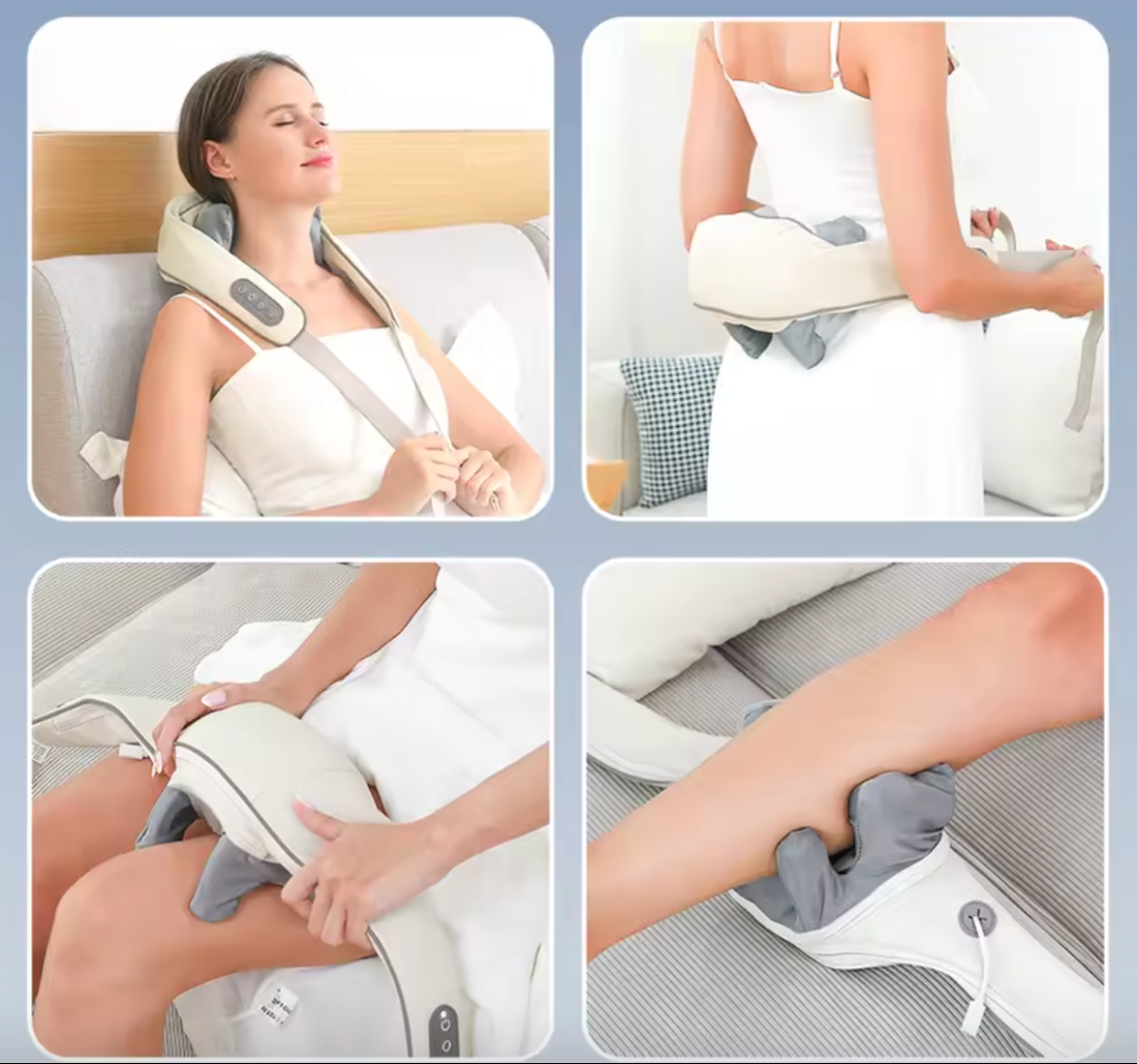 Rechargeable Neck & Shoulder Massager – Heat, Vibration & Deep Tissue