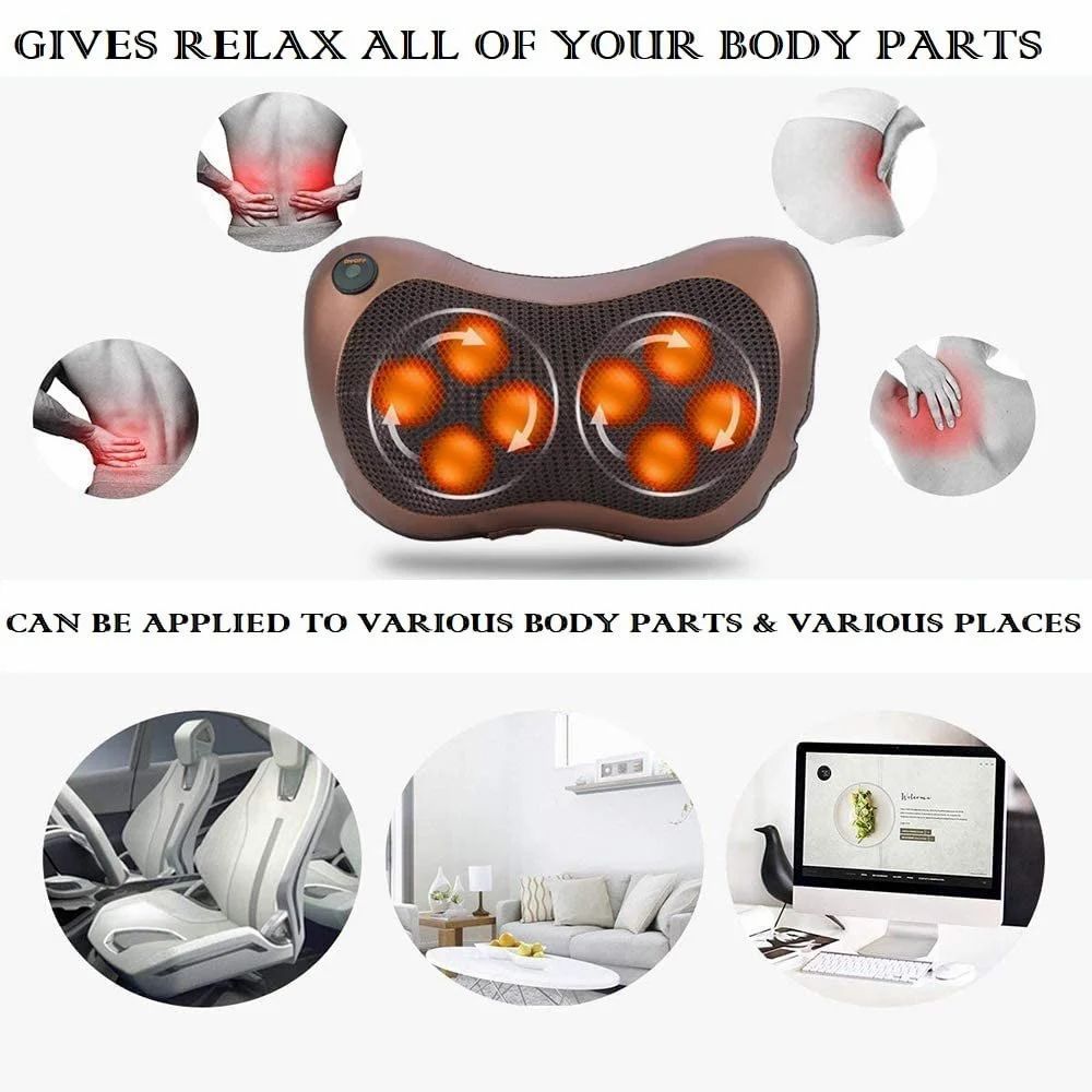 Car Seat Neck Rest Massager Pillow – Portable Cushion for Relaxation