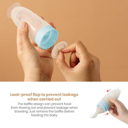 Premium Baby Food Squeeze Feeder Spoon, Soft Silicone, BPA-Free