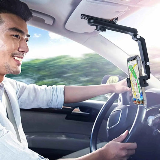 Adjustable 360° Car Phone Holder – Windshield & Dashboard Mount | Universal Fit GearNexa