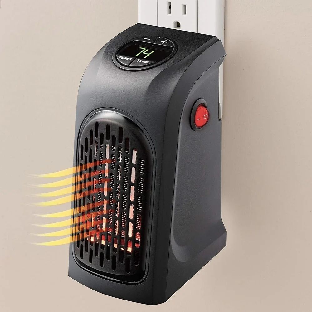 400W Portable Plug-In Wall Heater – Compact Digital Fan Heater