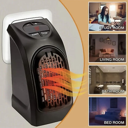 400W Portable Plug-In Wall Heater – Compact Digital Fan Heater